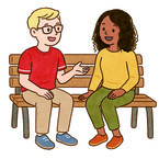 イラスト：外国人の友人