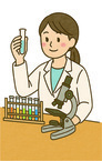 イラスト：女性研究者