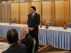 一般社団法人茶道裏千家淡交会岐阜支部令和8年度懇親会に出席し、あいさつ（岐阜グランドホテル）