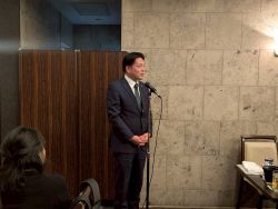 岐阜市私立保育園・認定こども園連合会 令和7年度新年情報交換会に出席し、あいさつ