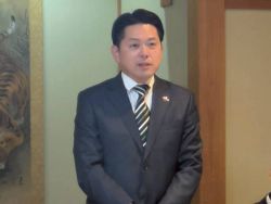 岐阜県防衛協会柳津支部令和8年新年互礼会に出席し、 あいさつ