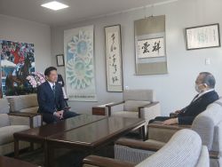本巣市長 藤原勉氏と面談（本巣市）