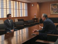大垣市長 石田仁氏と面談（大垣市）