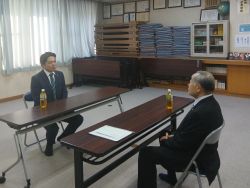 鏡島自治会連合会長 桐生伸治氏と面談