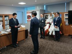 割愛退職者辞令交付式