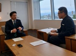 岐阜新聞社による「岐阜市2026年度予算特集」の 取材