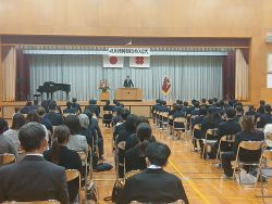 岐阜市立岐阜特別支援学校（高等部）入学式に出席し、祝辞