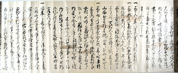 「両以誕生より七拾一歳迄之由来書」（部分）の写真