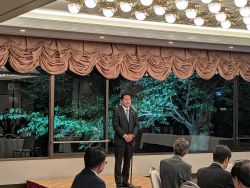 岐阜市水防協会意見交換会に出席し、あいさつ