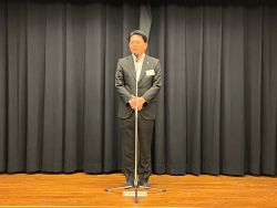 岐阜市消防協会顧問会意見交換会に出席し、 あいさつ