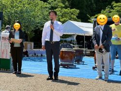 2026体振会フェスティバルに出席し、あいさつ(清水緑地公園)