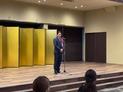 一般社団法人岐阜市薬剤師会第14回通常総会懇親会に出席し、あいさつ（十八楼）