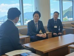 中日本高速道路株式会社名古屋支社 岐阜保全・サービスセンター所長 中根俊明氏が転任のあいさつ