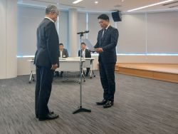 岐阜市農業委員会委員辞令交付式にて、あいさつ