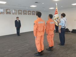 岐阜市消防本部消防隊員が第54回全国消防救助技術大会出場を報告