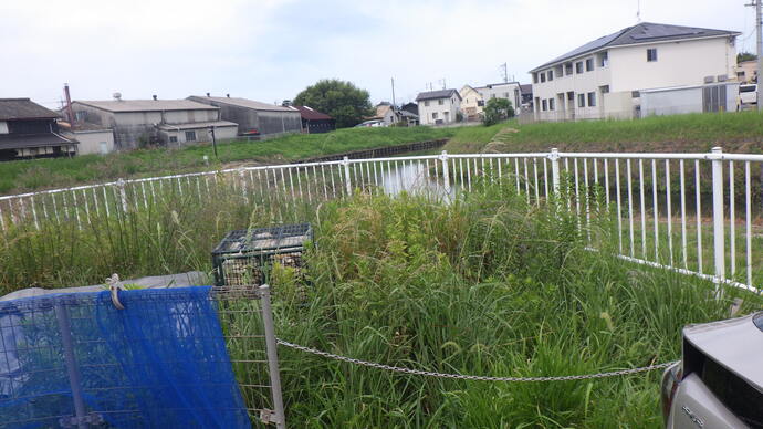 境川・三井川合流点付近の土のうステーションの写真