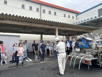 写真：給水袋の使い方の説明