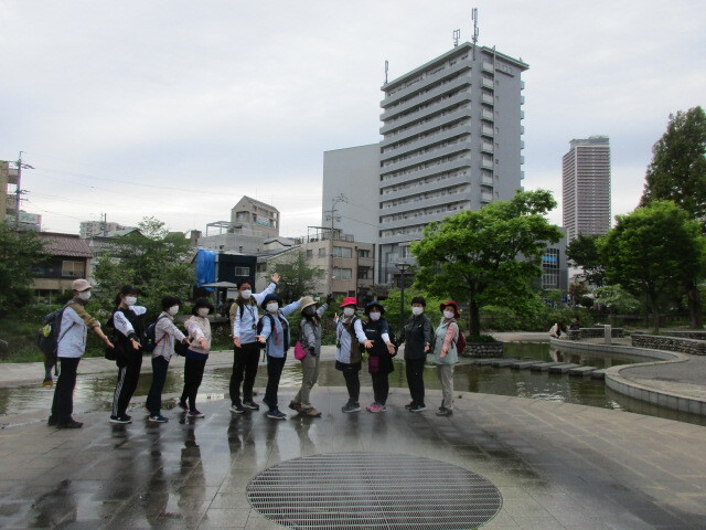 清水川コース：ウオーキングの様子